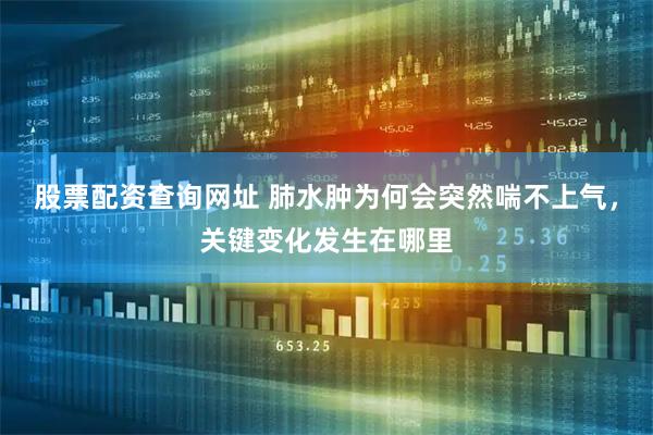股票配资查询网址 肺水肿为何会突然喘不上气,关键变化发生在哪里